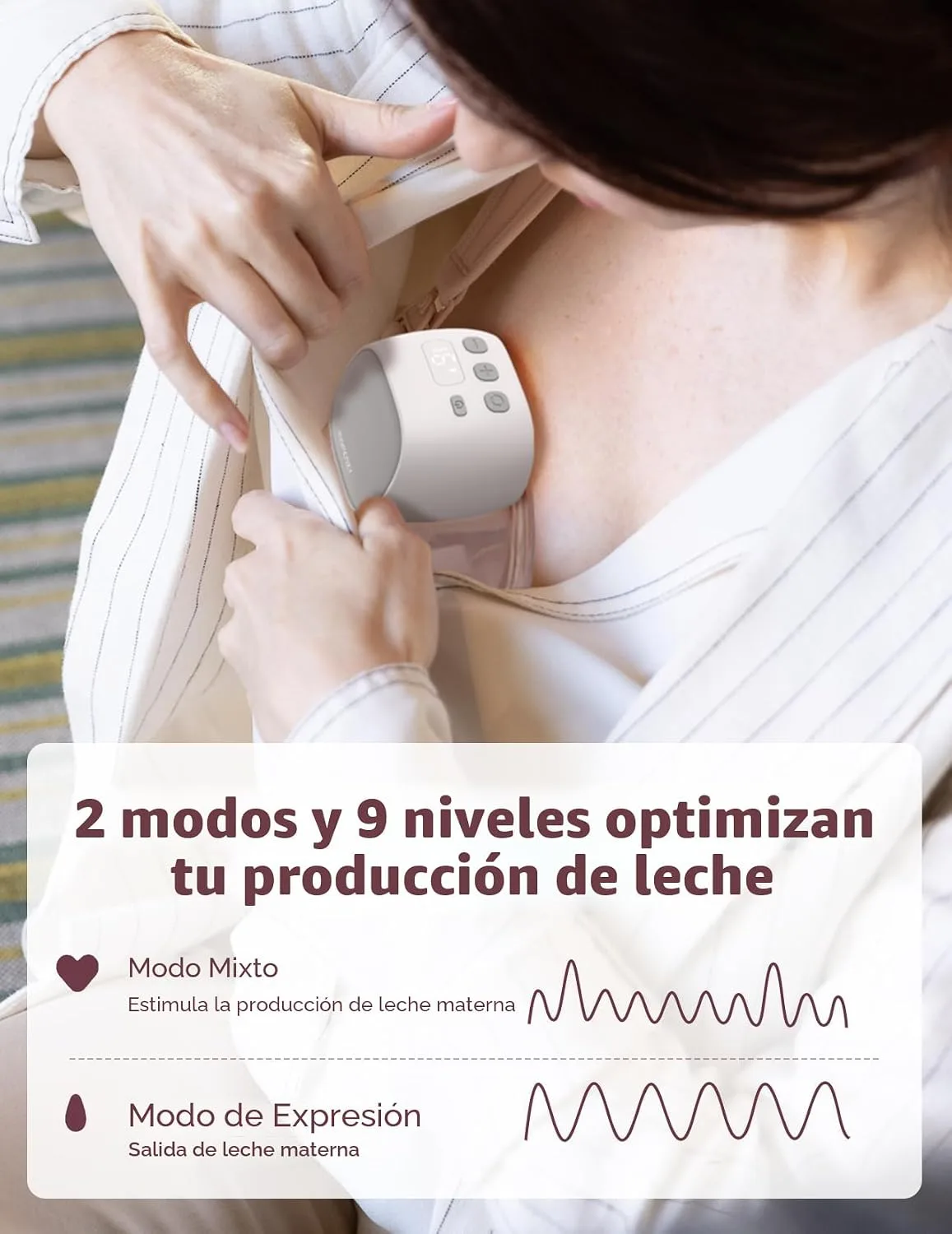 Momcozy S9 Pro Extractor de Leche Portatil Manos Libres 24 mm miniatura 2