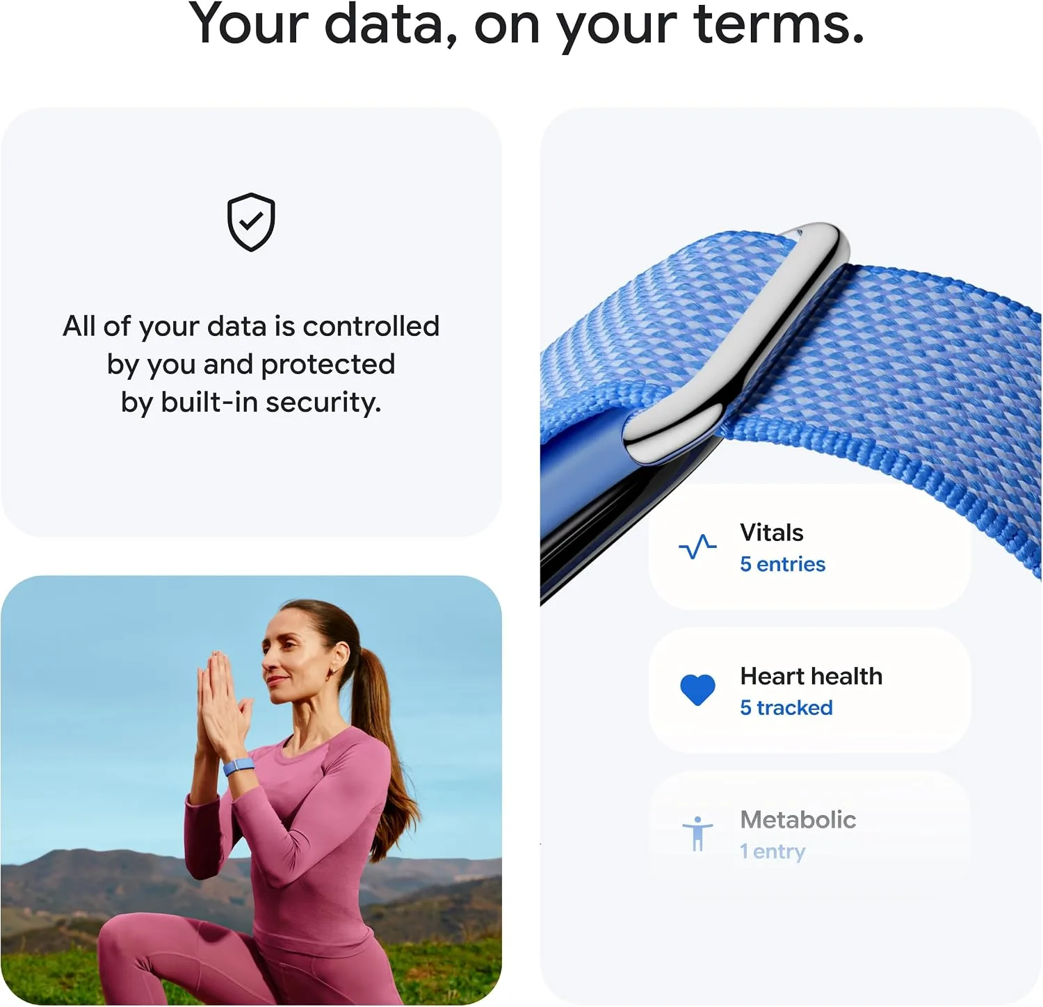 Smartband Fitbit Google Air sin pantalla Lavender miniatura 6