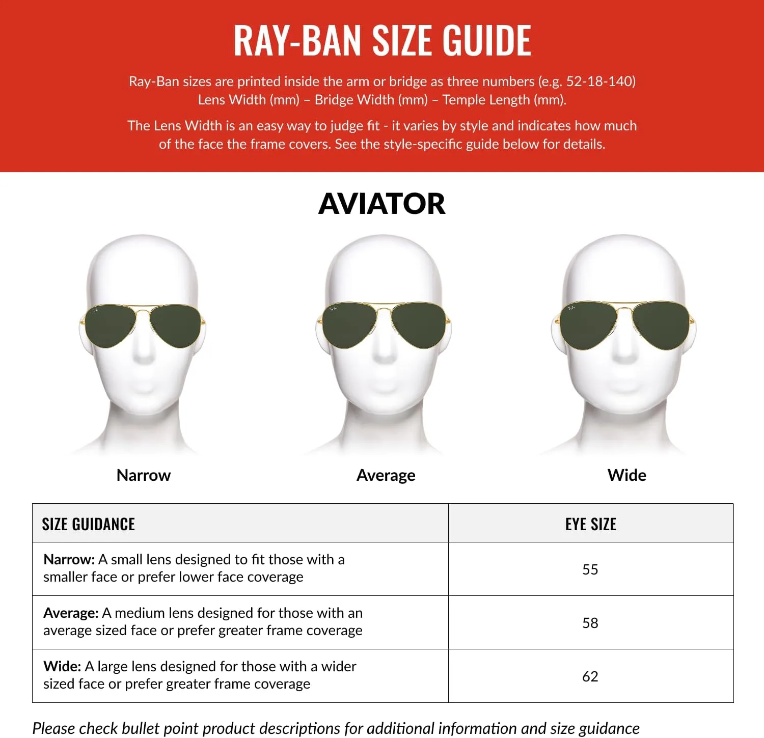 Lentes de Sol Ray-Ban Aviator Classic RB3025 Dorado 58 mm miniatura 4