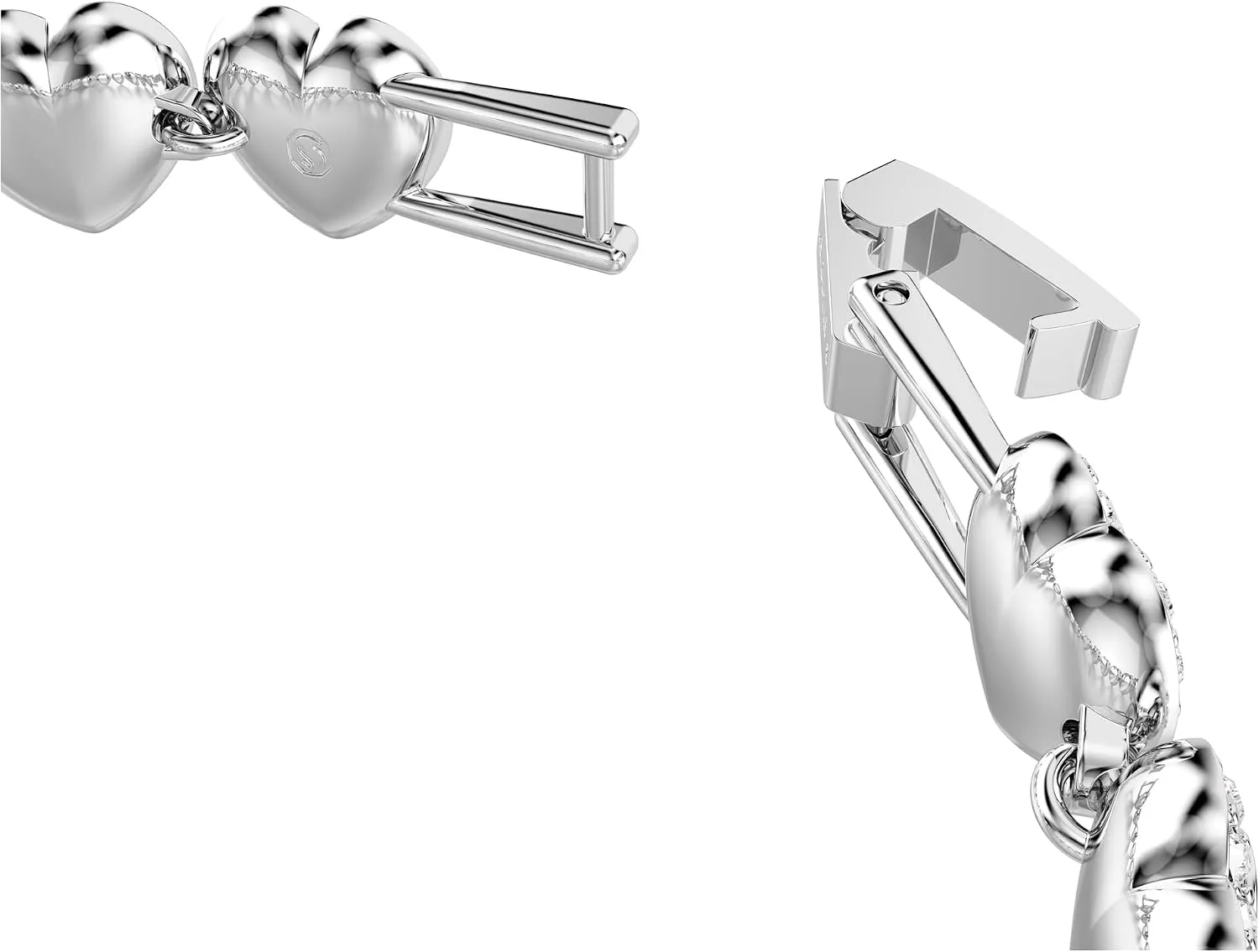 Pulsera Swarovski Ariana Grande Corazones de Cristal Banada en Rodio Blanco miniatura 3