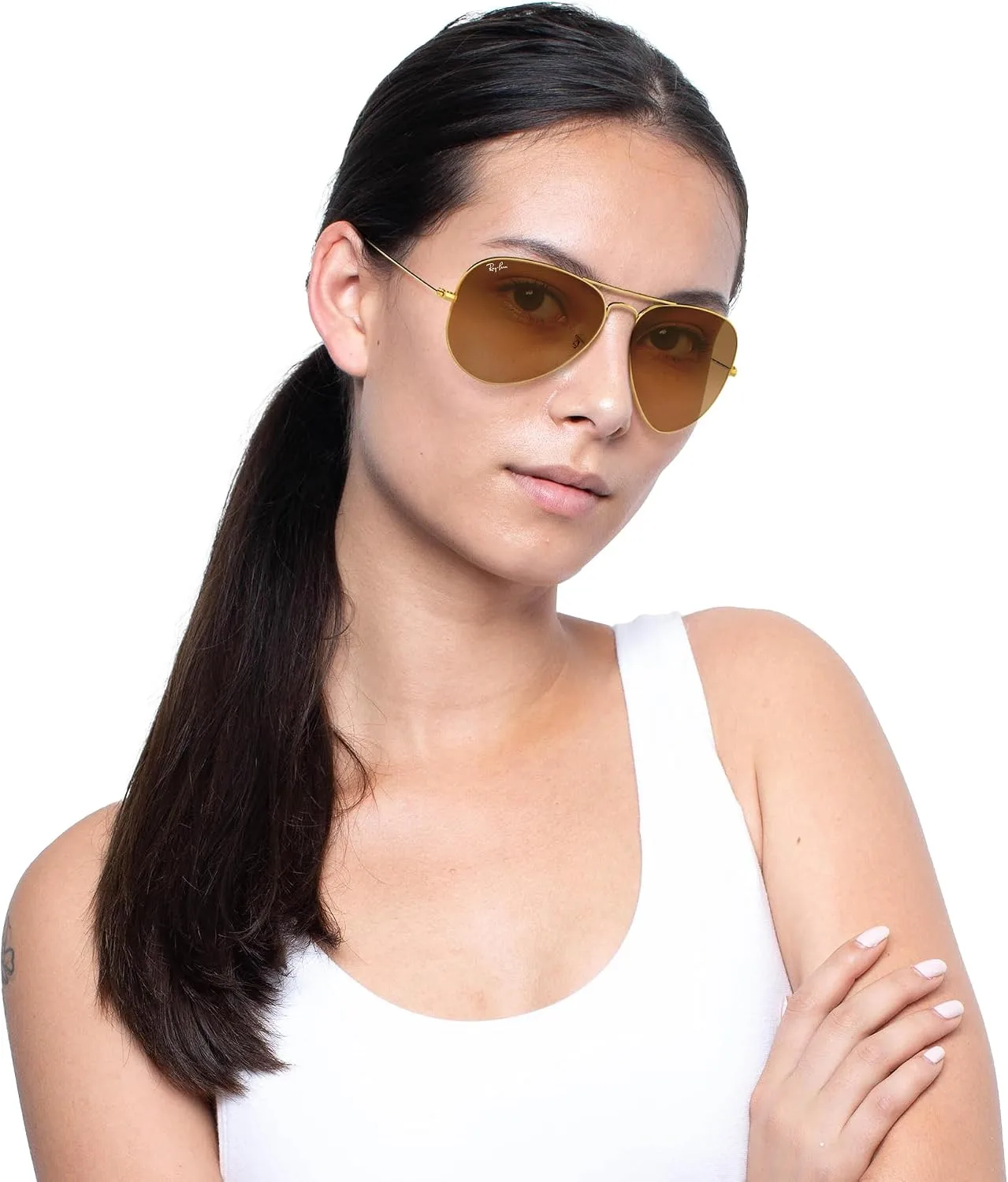Lentes de Sol Ray-Ban Aviator Classic RB3025 Dorado 58 mm miniatura 6