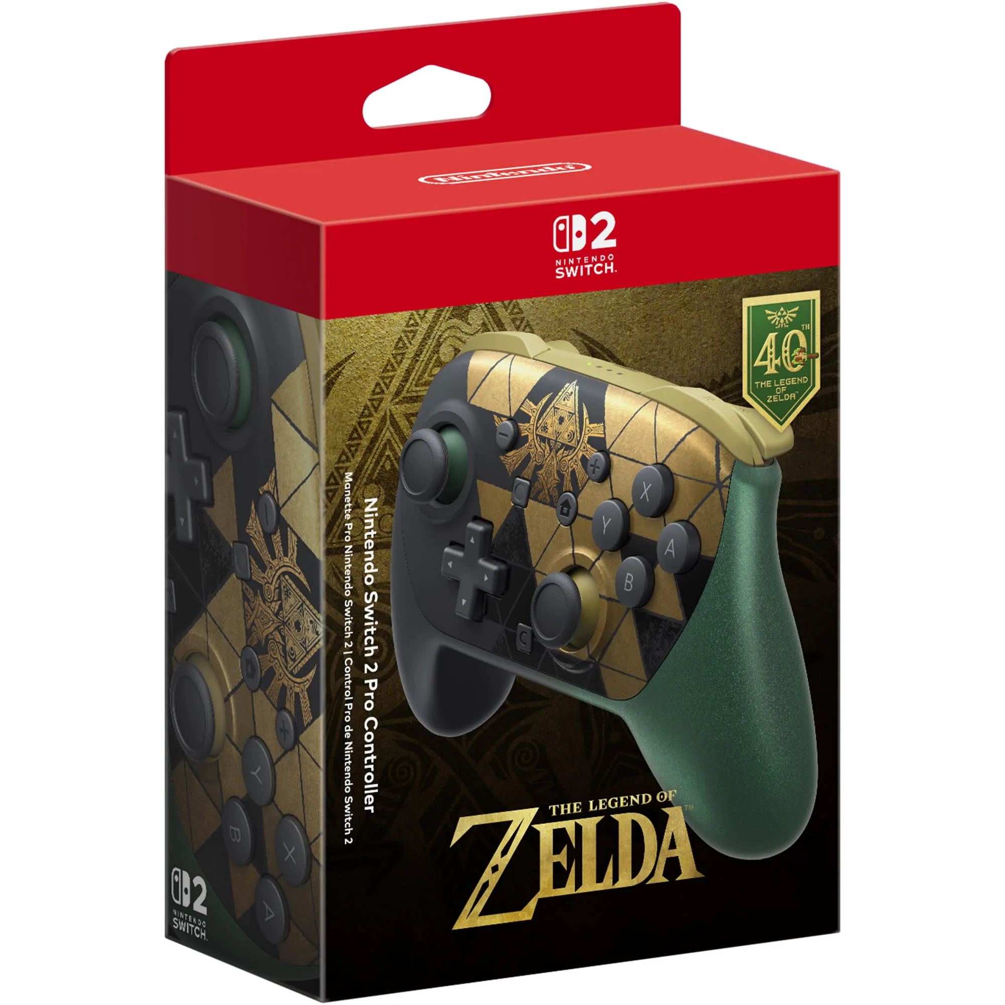 Mando Pro Nintendo Switch 2 Edición The Legend of Zelda 40 Aniversario miniatura 1