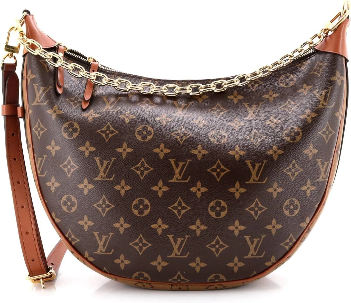 Louis Vuitton, Pre-Loved Loop Hobo Reverse Monogram Canvas, Brown