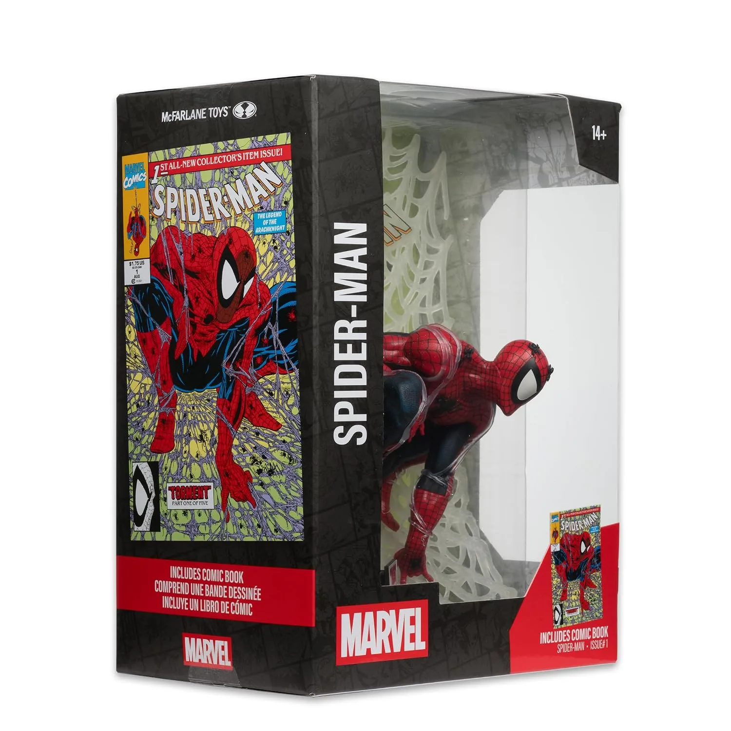 McFarlane Toys Marvel Spider-Man Escala 1:6 con Escena (Spider-Man #1)