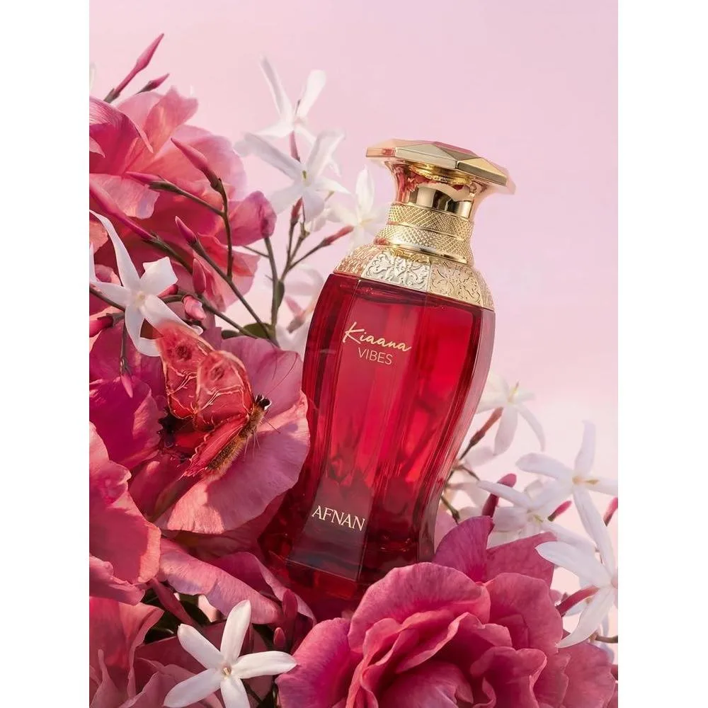 Afnan Kiaana Vibes Eau De Parfum, fragancia femenina con notas dulces y cítricas, elegancia duradera