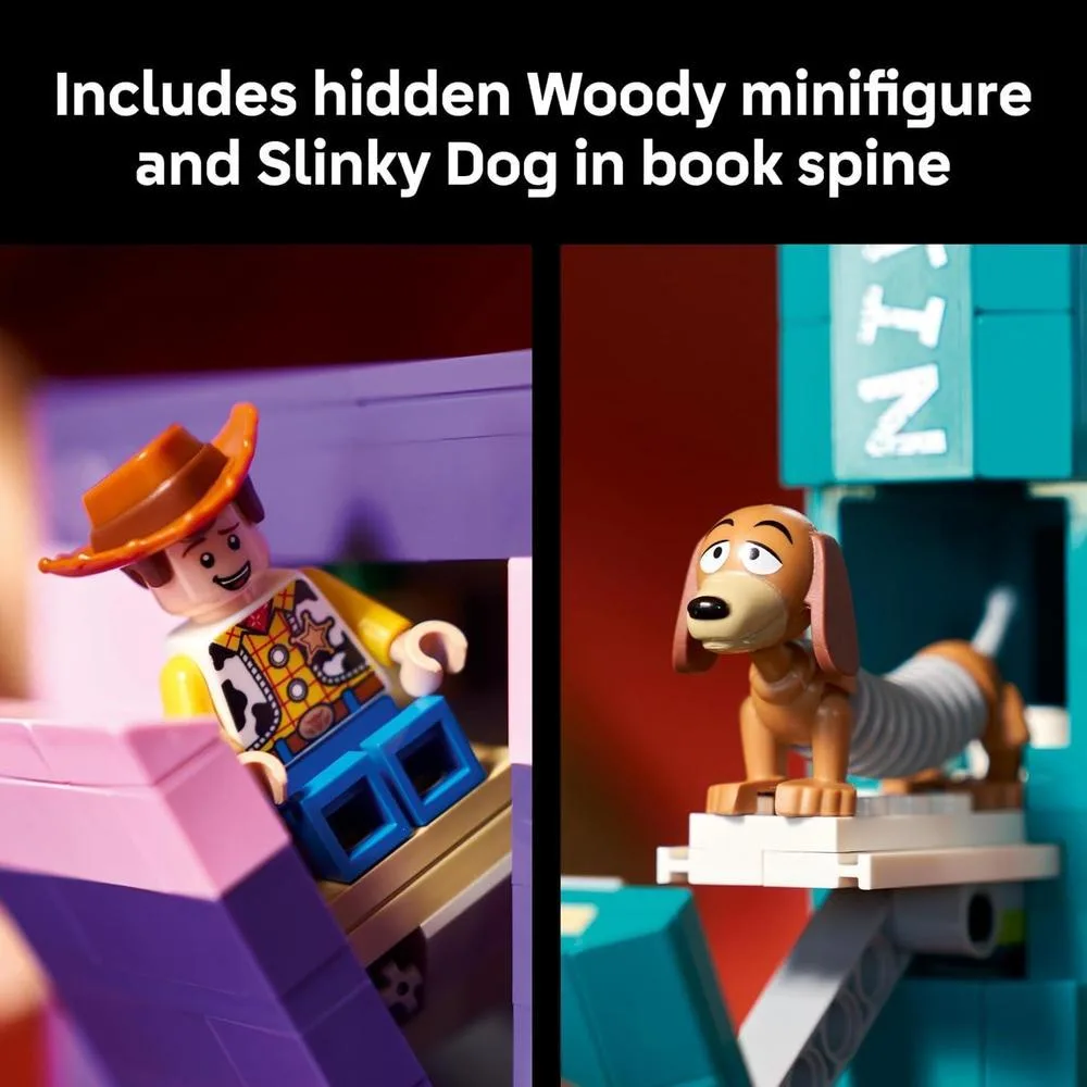 LEGO Toy Story Slinky Dog Bookends: Set de construcción para adultos. Incluye detalles únicos y figuras de Woody y Slinky