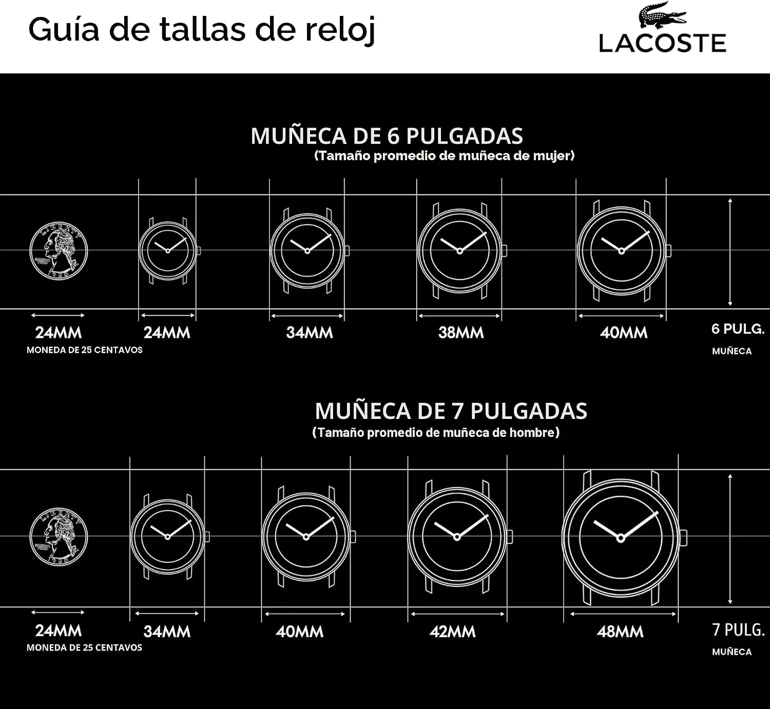 Reloj Lacoste 12.12 Cronógrafo - Correa de Silicona 42mm (Negro)