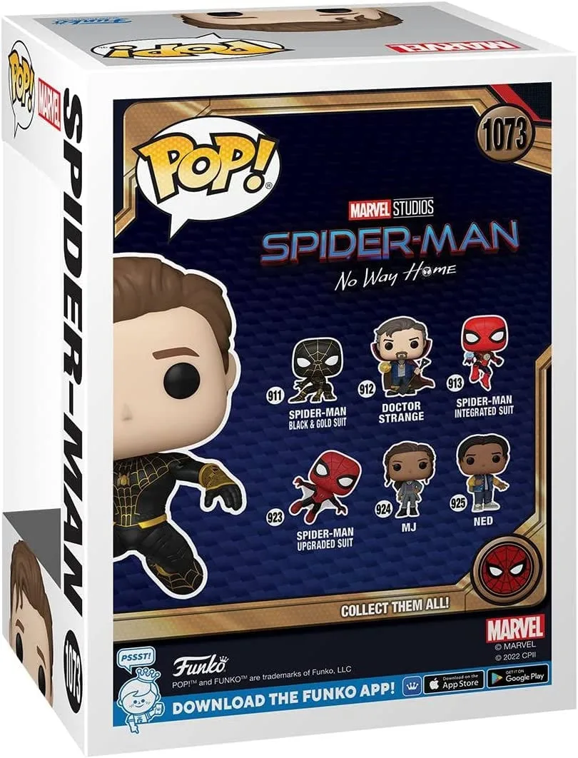 Funko Pop! Marvel Spider-Man No Way Home Black/Gold Unmasked (Exclusivo)