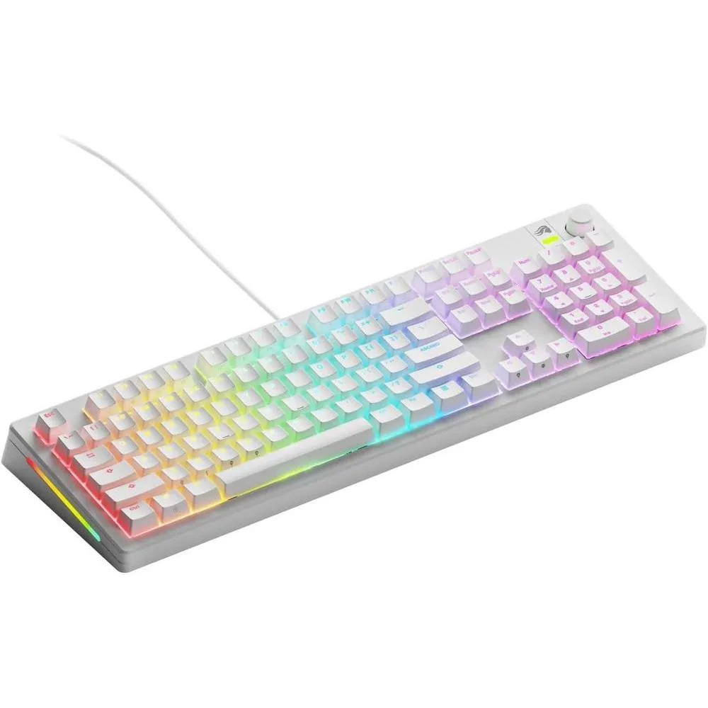 Teclado Glorious GMMK 3 Mecánico Gaming 100% Blanco con Knob