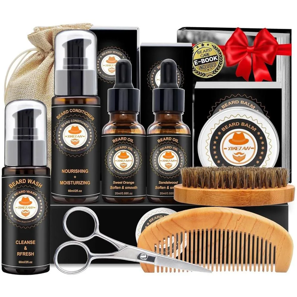 XIKEZAN Beard Kit Gifts for Men Grooming/Care-Soften,Soothe Beard GoodScent