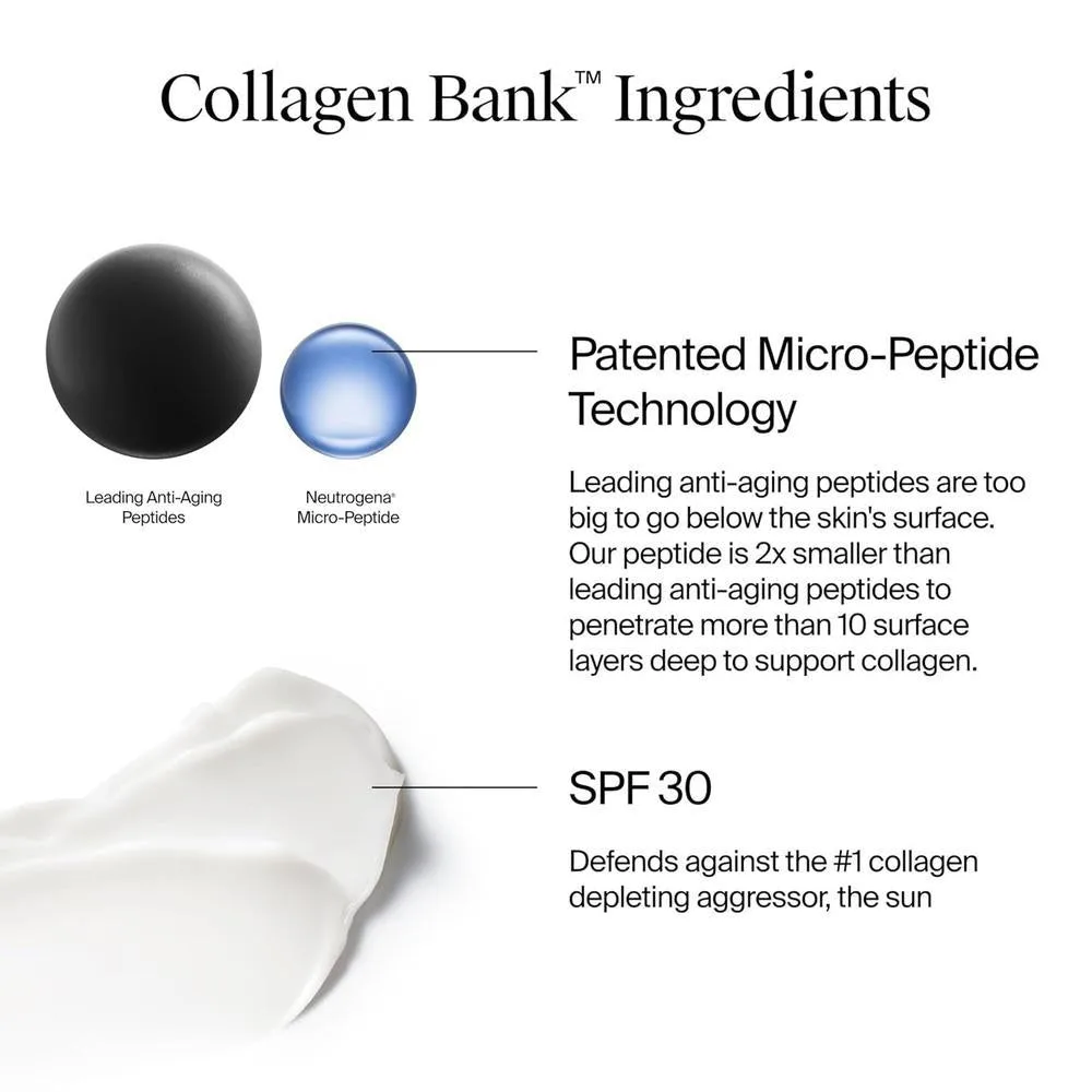 Neutrogena Collagen Bank Hidratante Facial Con Spf 30 Micro-Péptido 79.79ml