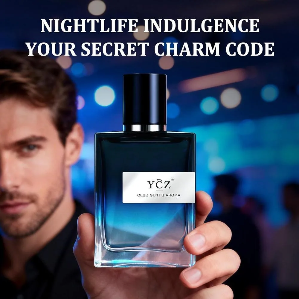 Ycz Club Perfume para hombres, fragancia esencial de larga duración con notas aromáticas amaderadas de aldehído