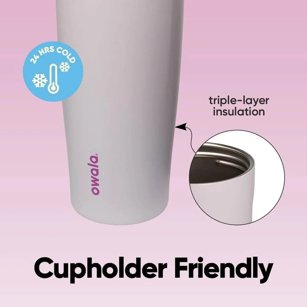 Owala FreeSip Sway Botella térmica de acero inoxidable con boquilla dual, para viaje, escuela y deporte, sin BPA, a prueba de fugas
