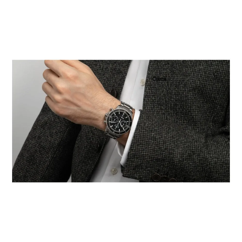 Bulova Marine Star Series C Reloj de Cuarzo Cronógrafo para Hombre con Esfera Negra y Acero Inoxidable