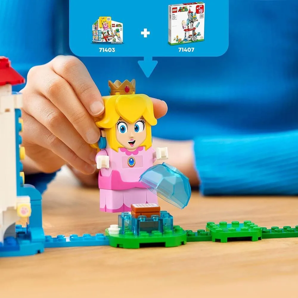 LEGO Super Mario Set de Expansión Traje de Gato Peach y Torre Helada 71407 para Niños con 494 Piezas de Juego