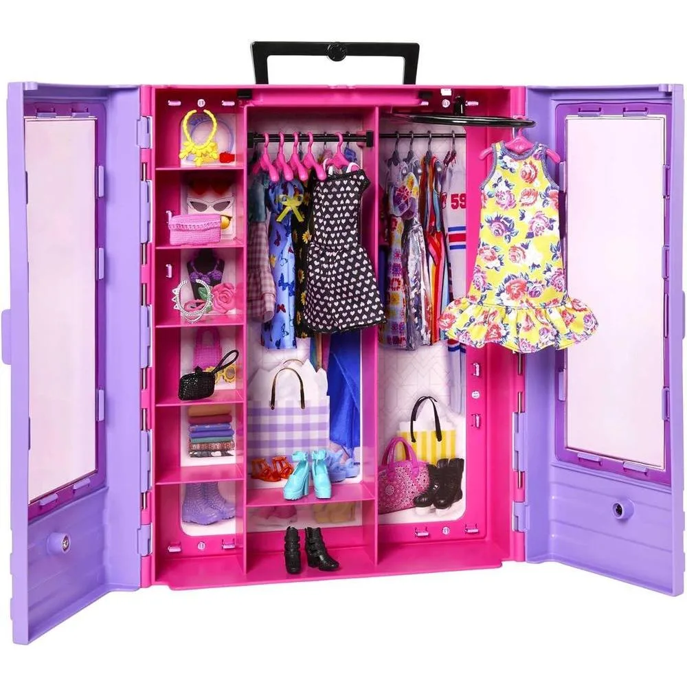 Barbie Fashionistas Ultimate Closet Con Muñeca Ropa Accesorios Y Perchas Ideal Para Regalo A Partir De 3 Años