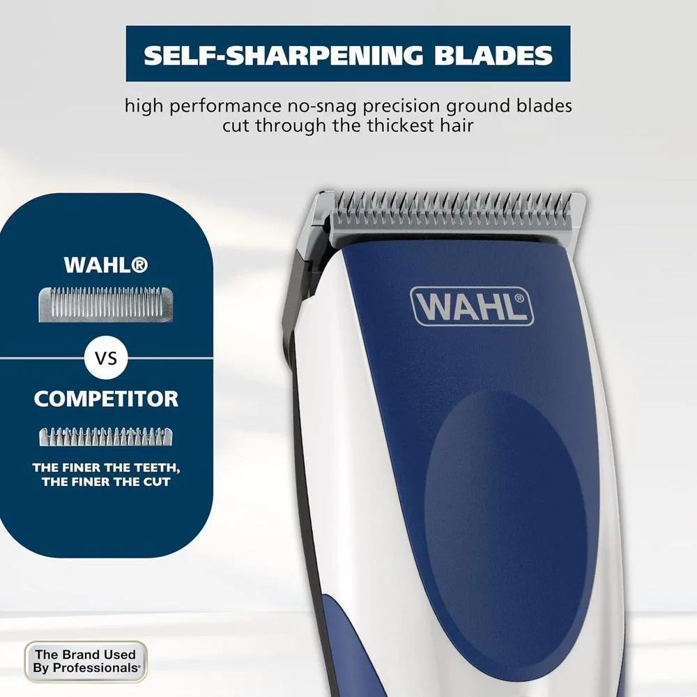 Máquina para cortar pelo Wahl Color Pro recargable inalámbrica con peines guía codificados por colores y estuche