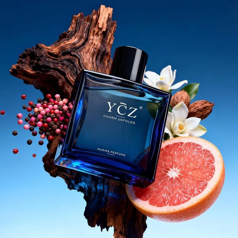Ycz Charm Unfolds Perfume Marino para Hombres, Colonia Eau De Parfum de Larga Duración, Fragancia Oriental Amaderada