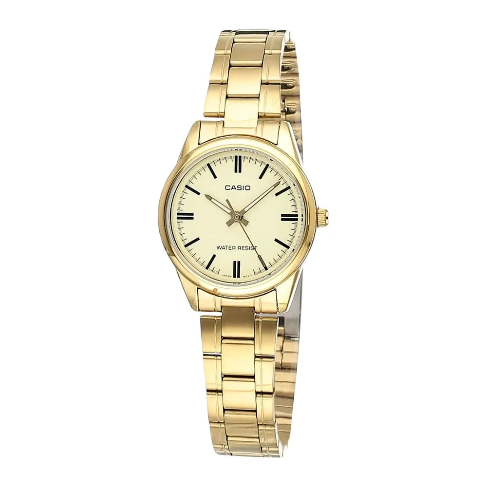 Reloj de pulsera Casio LTP-V005G-9A acero inoxidable dorado para mujer