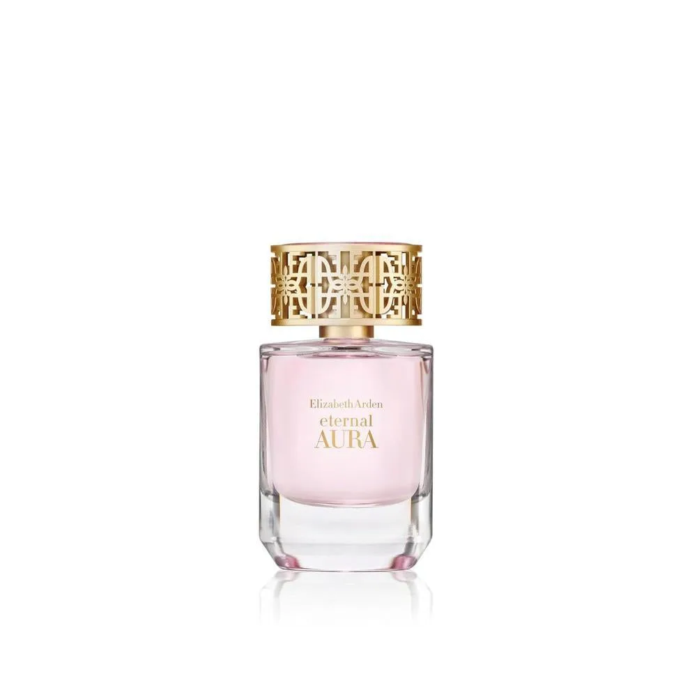Perfume Eternal Aura Eau de Parfum Elizabeth Arden con notas de pimienta rosa, magnolia y sándalo, aroma floral y ámbar