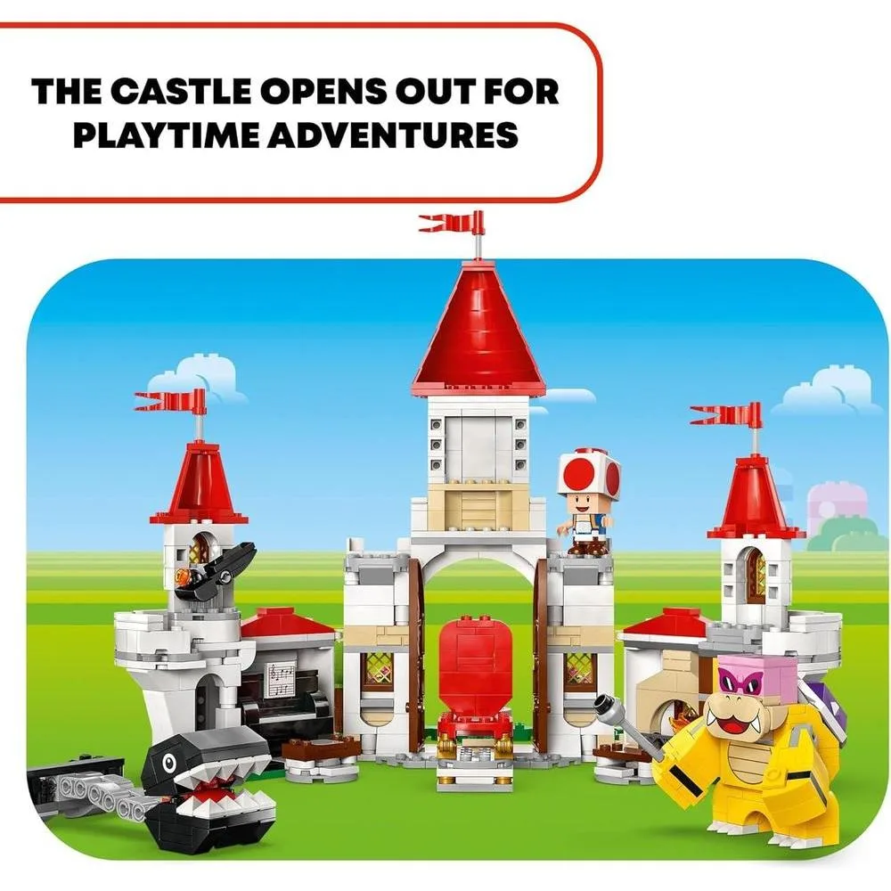 LEGO Super Mario aventura en el castillo de Peach con Roy y personajes de Nintendo, set de construcción para niños y niñas