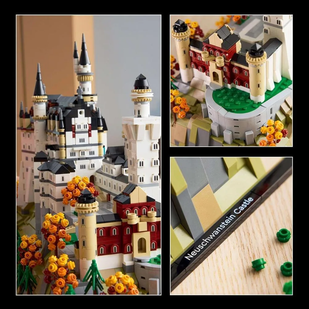 LEGO 21063 Arquitectura Castillo Neuschwanstein, Juguetes de Construcción para Cumpleaños, Bloques para Hombres y Mujeres