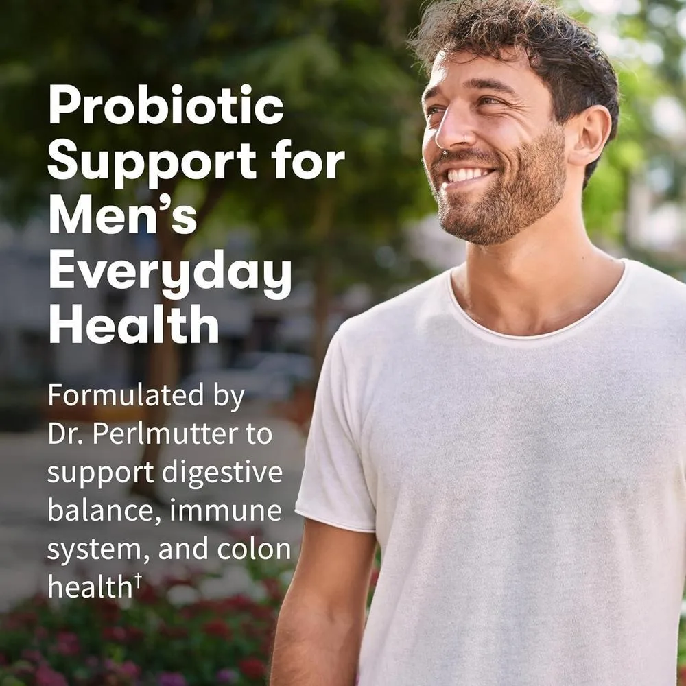 Garden of Life Probióticos para Hombres formulado con 50 mil millones de CFU, 15 Probiotics y fibra prebiótica orgánica