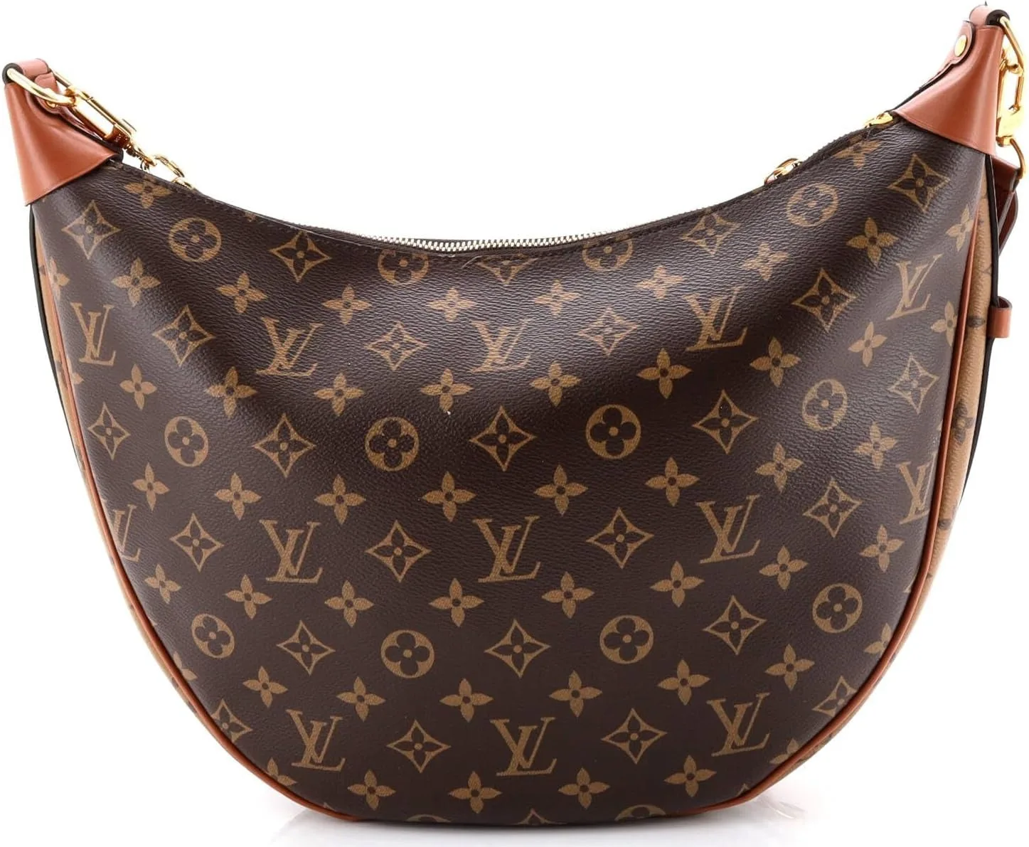 Original, Louis Vuitton Pre-Loved Loop Hobo Reverse Monogram Canvas, Brown