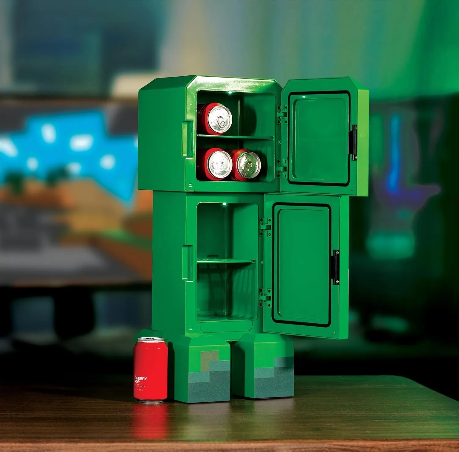 Ukonic Minecraft Legends Creeper Mini Fridge 8L