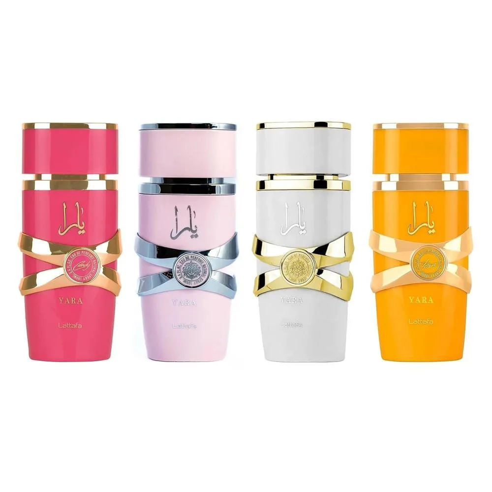 Set de Regalo de Eau de Parfum Lattafa Yara para Mujeres - Contiene 4 Variedades: Yara, Yara Moi, Yara Tous, Yara Candy