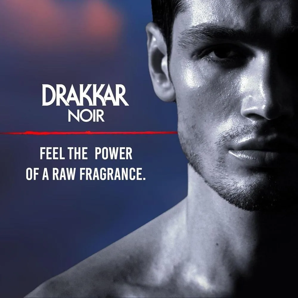 Drakkar Noir de Guy Laroche, fragancia intensa para hombres. Eau de Toilette con especias aromáticas y larga duración