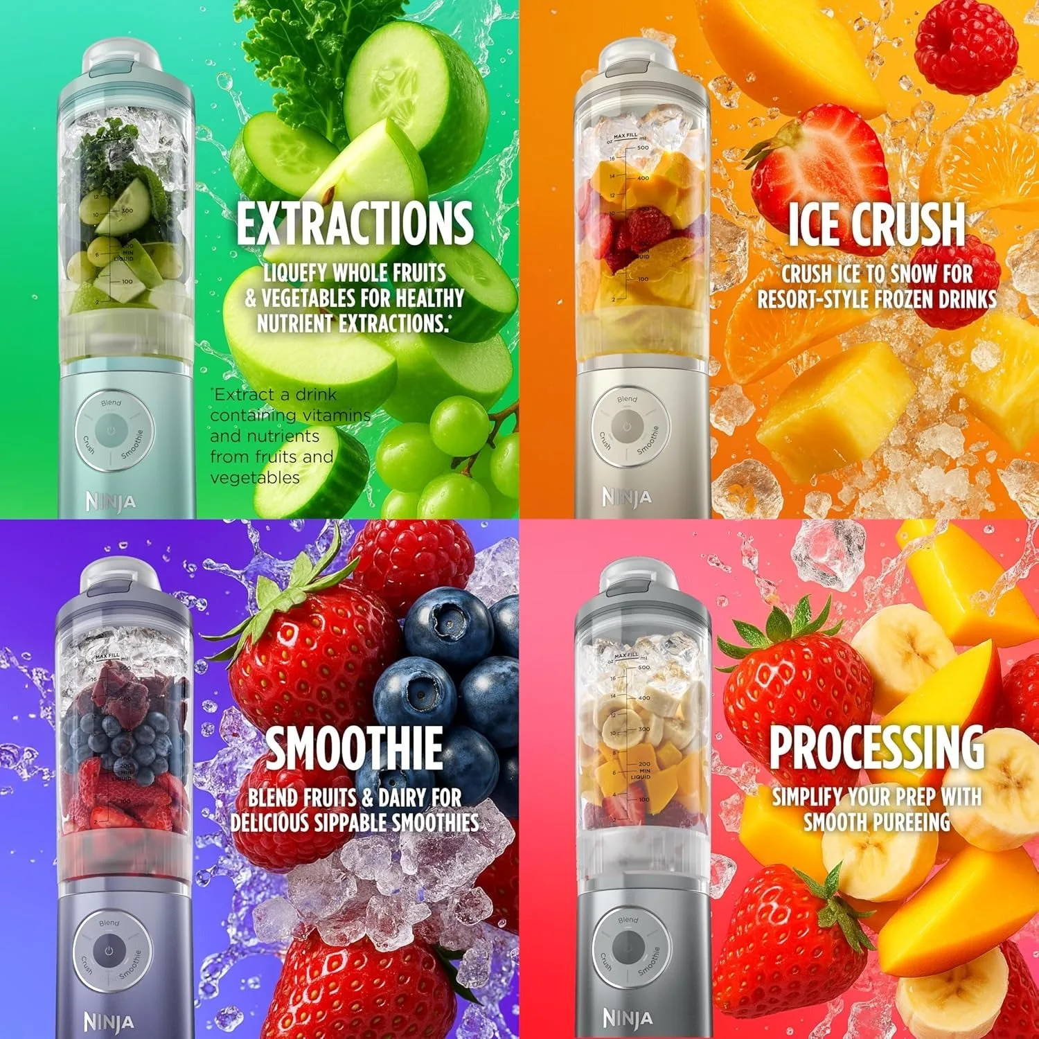 Ninja Blast Max, Portable Blender + Twist & Go, Personal Smoothie