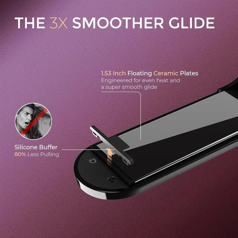 TYMO Cepillo Alisador de Pelo y Plancha 2 en 1 con Tecnología de Iones para Anti-Frizz y Alisado