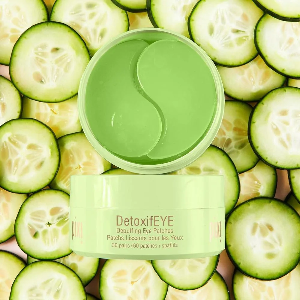 Pixi Detoxifeye Parches Hidrogel Ojos Ácido Hialurónico Y Cafeína, Pepino 60 Parches