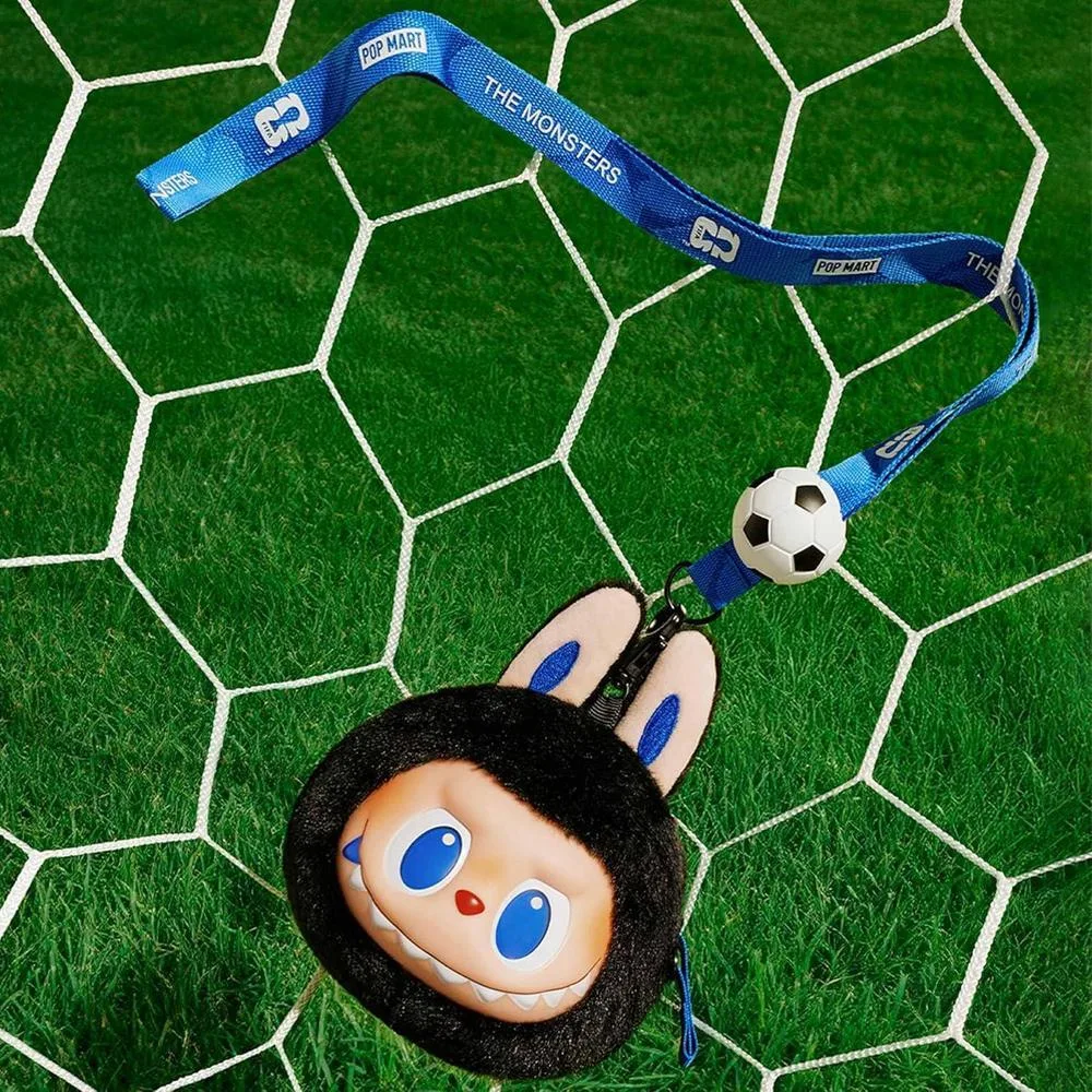 POP MART THE MONSTERS × FIFA SERIES - Cordón de felpa de vinilo con adorable cabeza de Labubu, colgante FIFA World Cup 2026