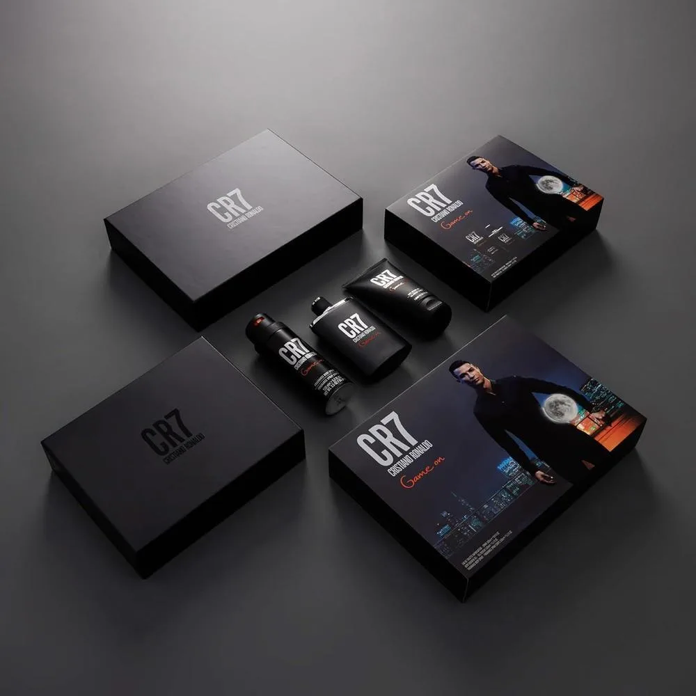 Game On de Cristiano Ronaldo para hombres – Juego de regalo de 3 piezas con espray de eau de toilette, gel de ducha y espray corporal