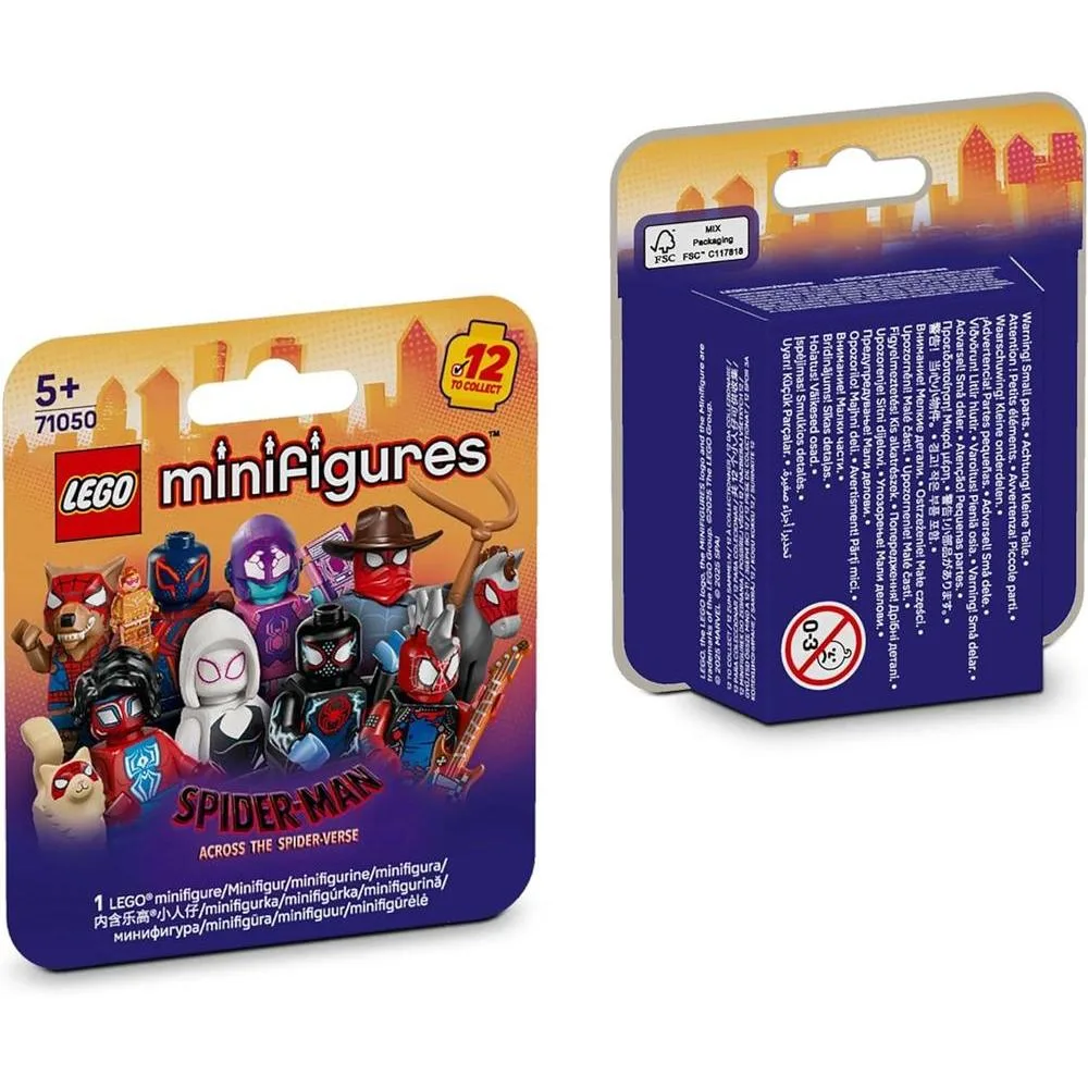 LEGO Minifiguras Spider-Man: Across the Spider-Verse, colección de 1 de 12 juguetes con accesorios para niños +5, caja misteriosa
