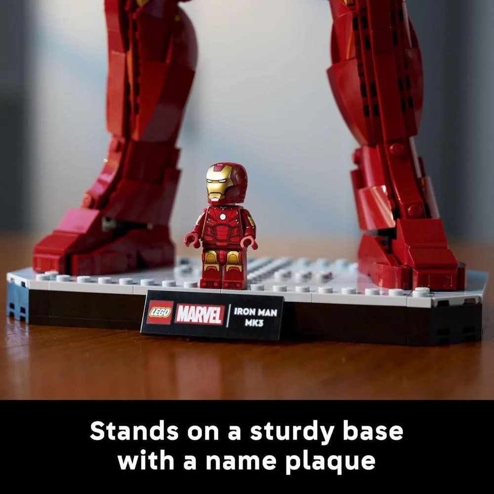 LEGO Marvel Iron Man Mark 3 Edición de Coleccionistas - Set de construcción posable con minifigura para adultos