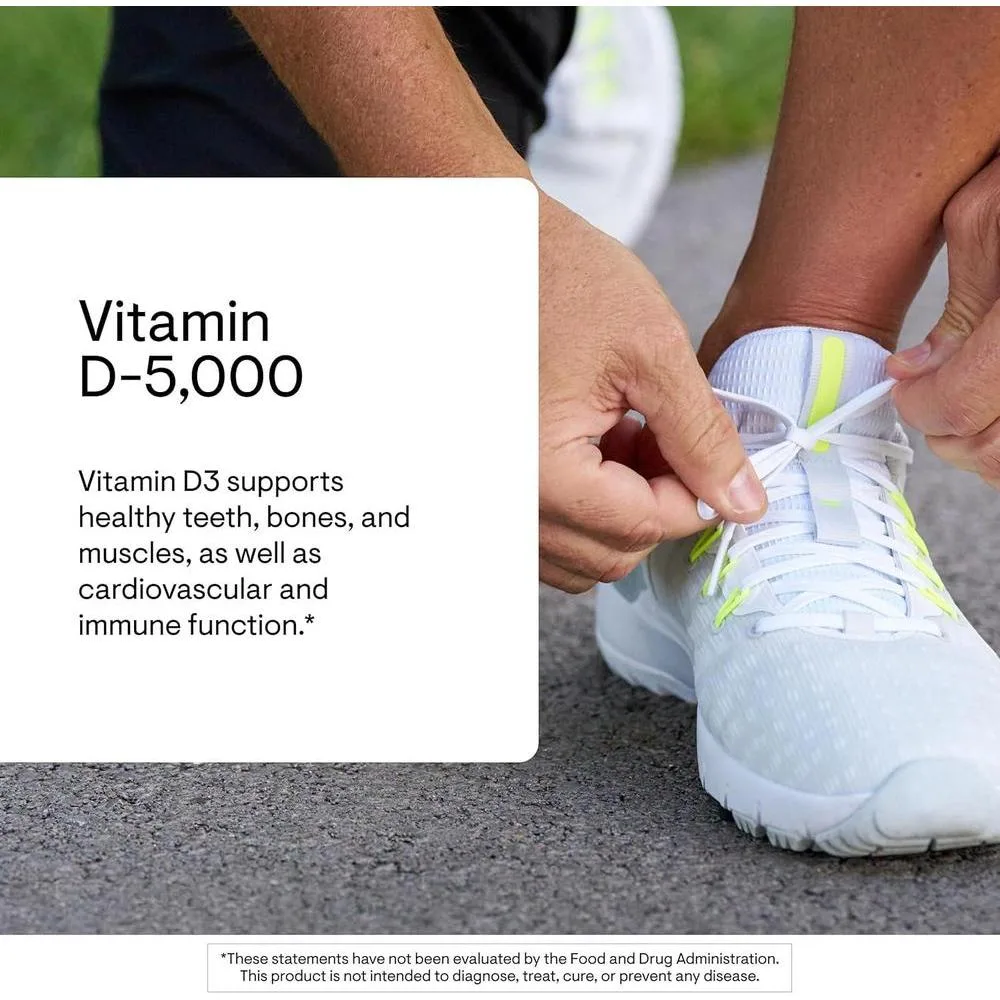 Vitamina D3 THORNE suplemento salud oseo e inmune sin gluten, lácteos o soja certificado NSF deporte 60 cápsulas