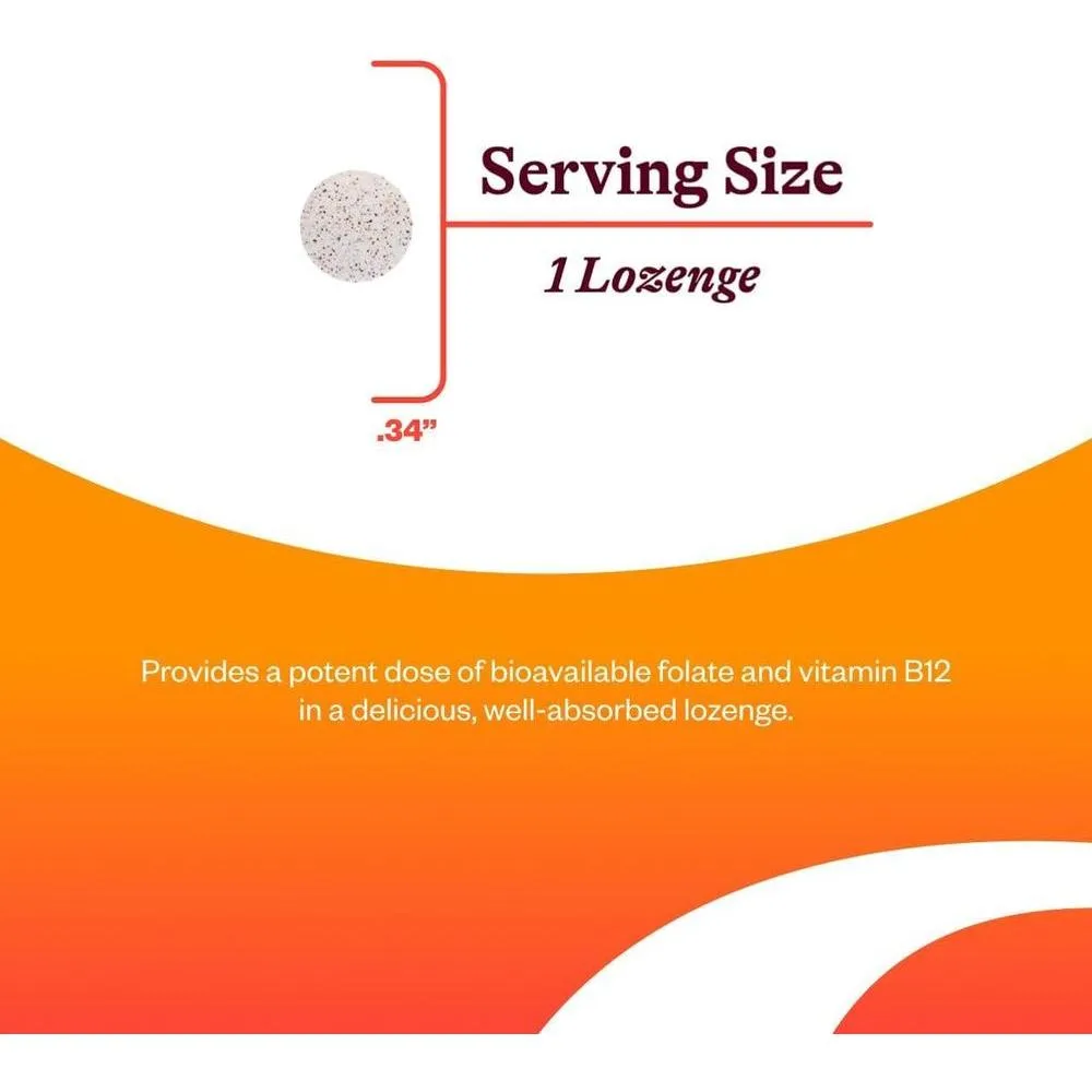 Pastilla Active B12 con L-5-MTHF de Seeking Health para apoyo de salud celular, cognitiva y energía, 60