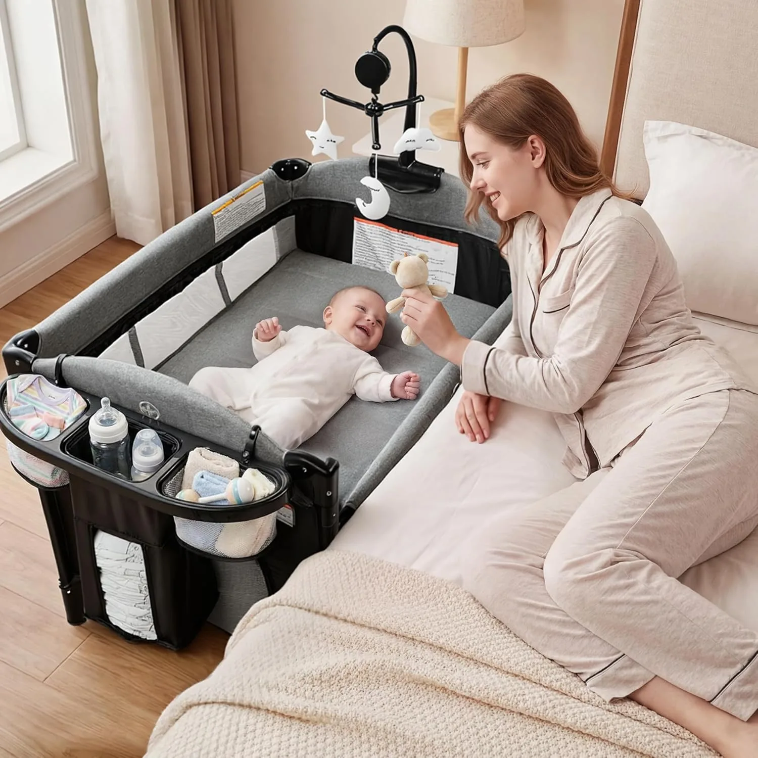 Kinder King 4 in 1 Playard Portatil Gris Oscuro