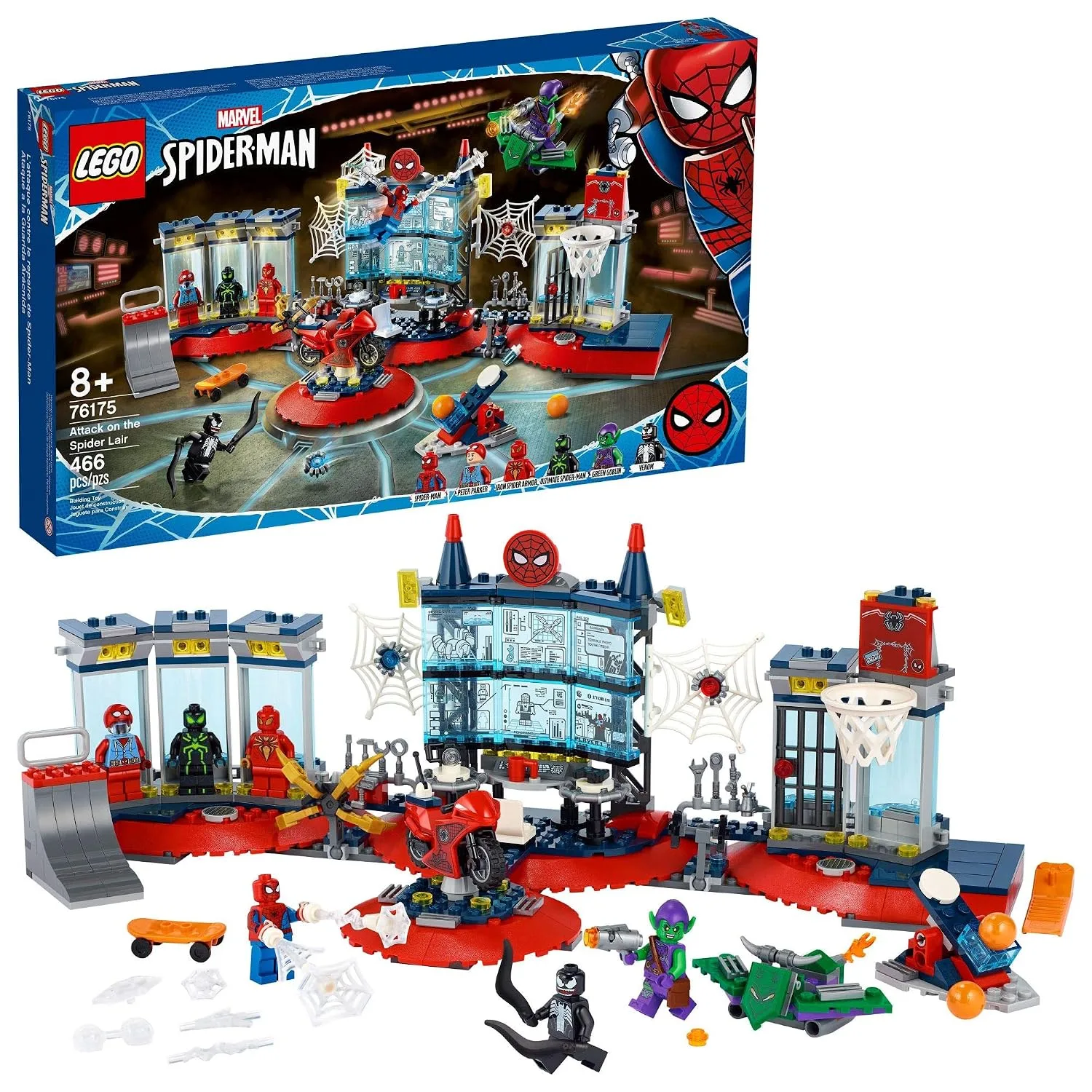Set de construcción LEGO Marvel Spider-Man Attack on The Spider Lair 76175