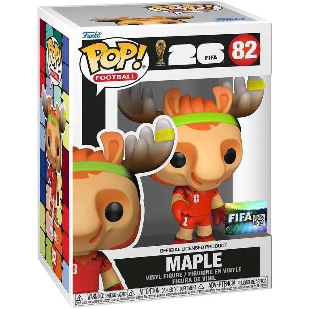 Funko Pop! FIFA Mascot Maple, figura de vinilo coleccionable de la Copa Mundial 2026, multicolor, idea de regalo oficial