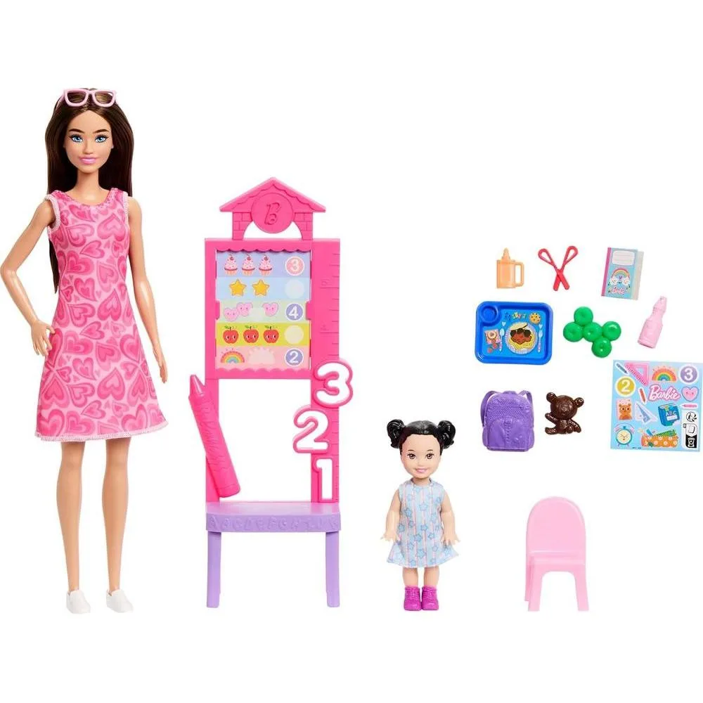 Muñeca Barbie Careers Teacher con set de aula temático