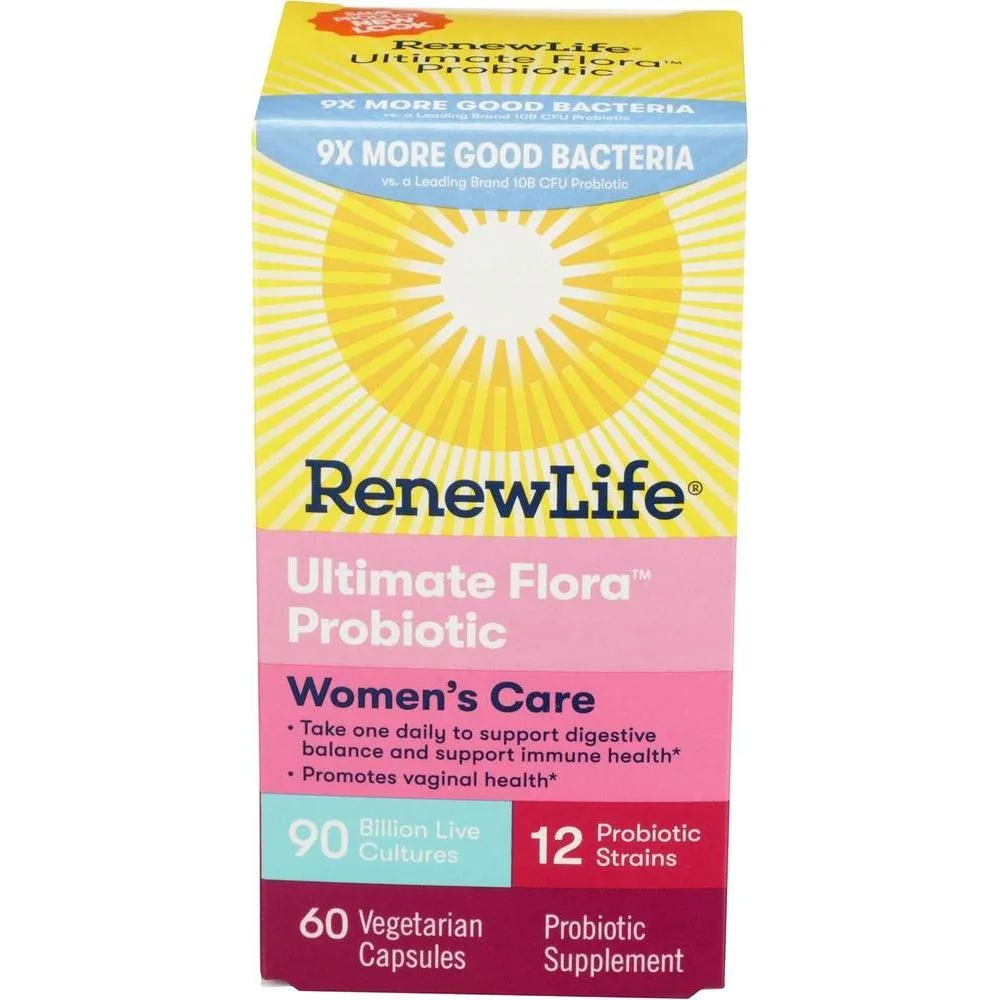 Suplemento Probiótico Renew Life Women's Care 90 Mil Millones UFC 60 Cápsulas