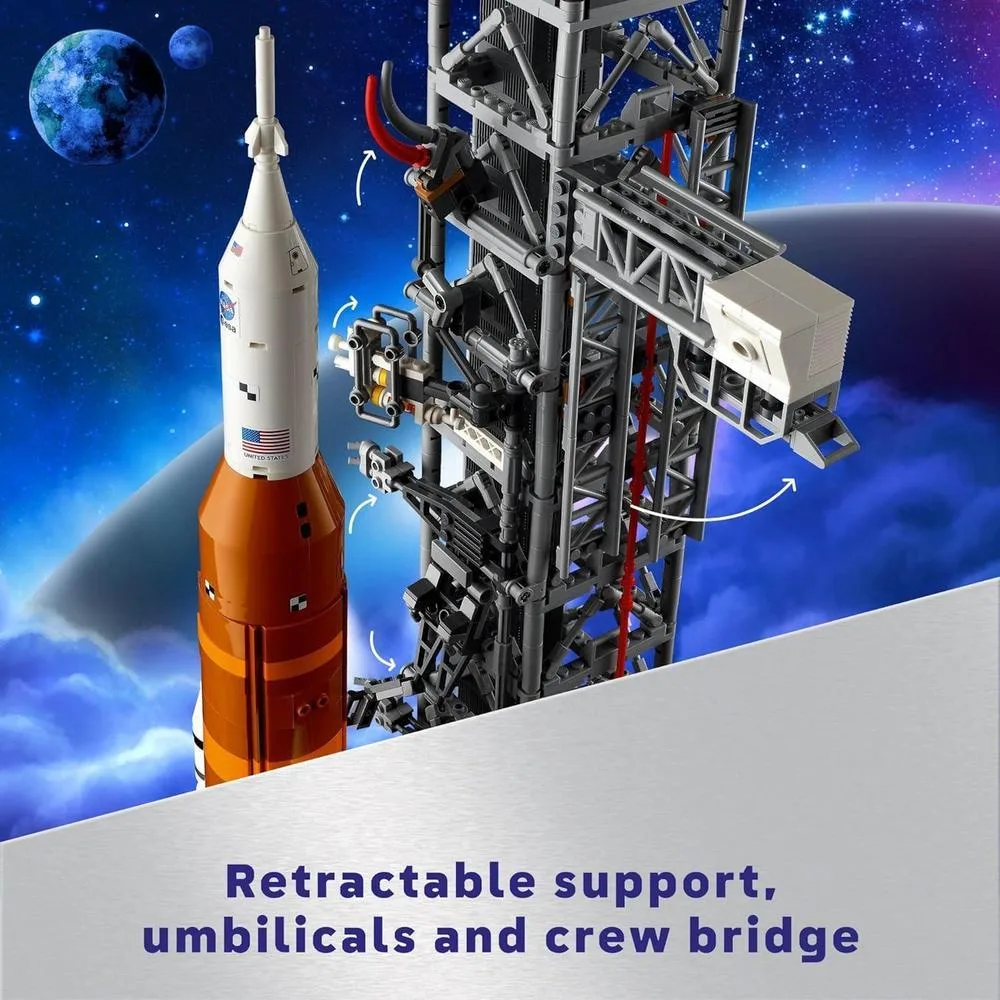LEGO Icons NASA Artemis Space Launch System - Juego de construcción de cohete para adultos, decoración de dormitorio
