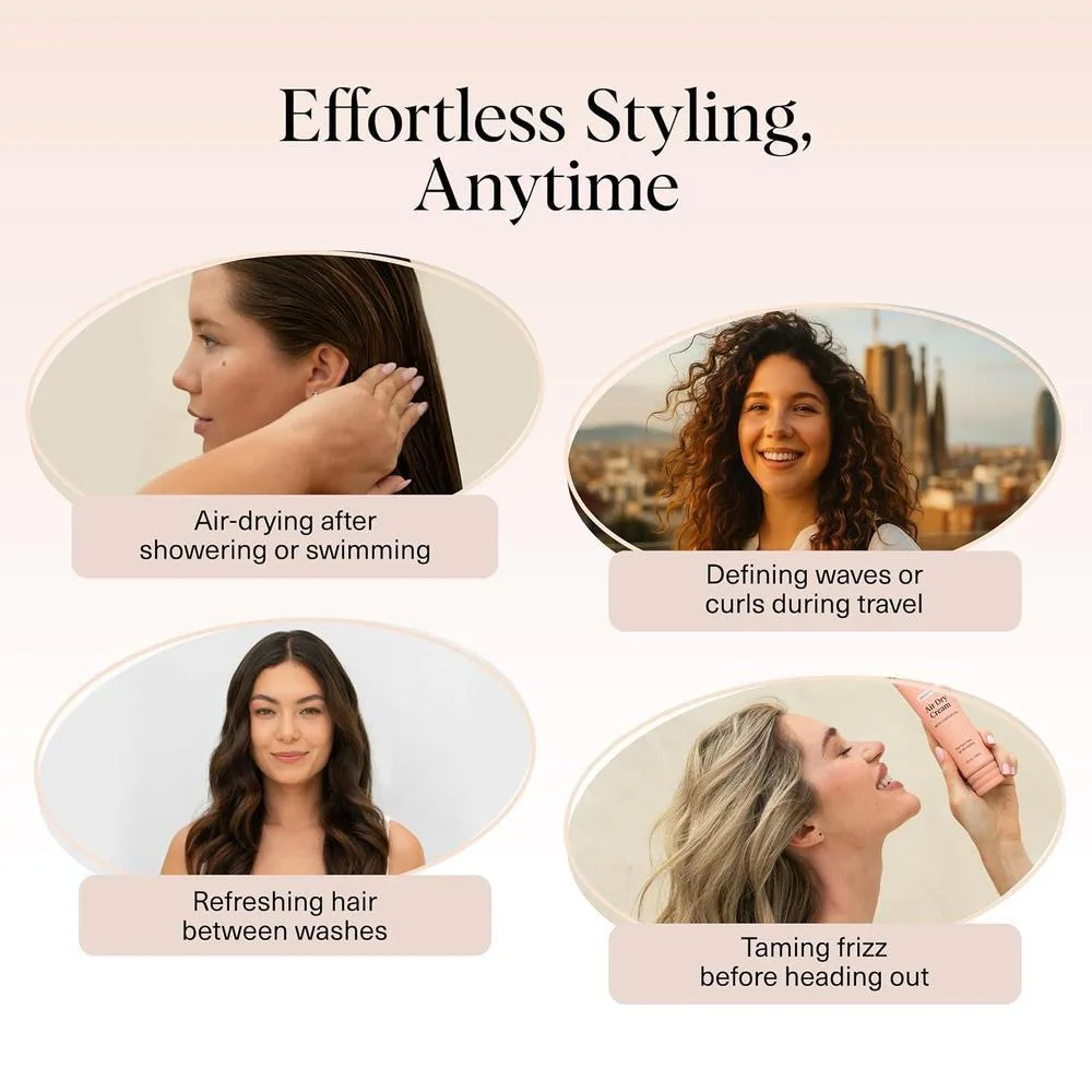 Kitsch Crema suavizante para el cabello con aceite de ricino y coco, reduce frizz, apta para cabellos finos y medios