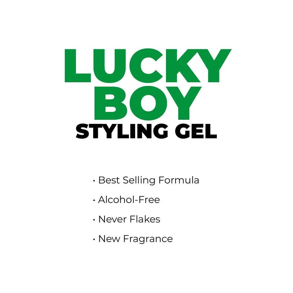 JOHNNY B. Gel Mode Lucky Boy para peinar, fórmula sin alcohol que crea apariencia de cabello más grueso y define peinados