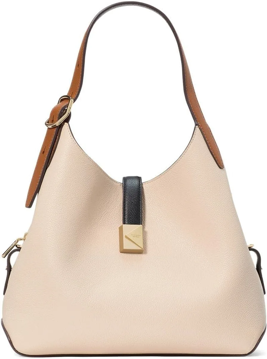 kate spade new york Deco Colorblocked Pebbled Leather Crossbody Tote, Milk Glass Multi