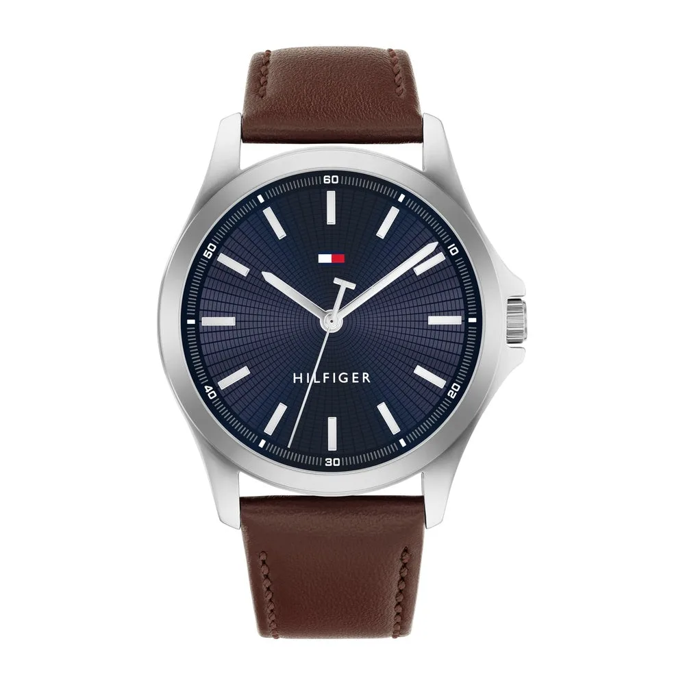 Reloj de pulsera Tommy Hilfiger para hombre 42mm con correa de cuero